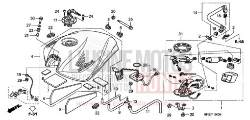 RESERVOIR A CARBURANT CB600F8 de 2008